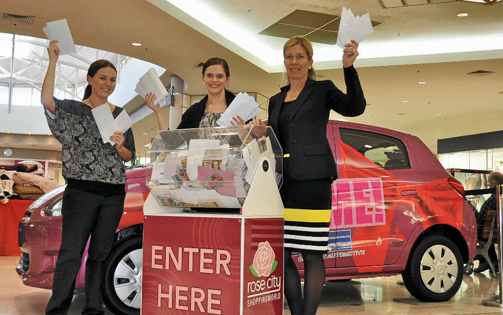 LAST CHANCE: Newspaper marketing manager Lara Brackin counts the entries with Rose City marketing managers Stevie McGregor and Louise de Lissa. LAST CHANCE: Newspaper marketing manager Lara Brackin counts the entries with Rose City marketing managers Stevie McGregor and Louise de Lissa.